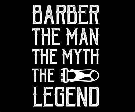 Barber The Man Vintage Barbershop Quotes Labels Badges Logos