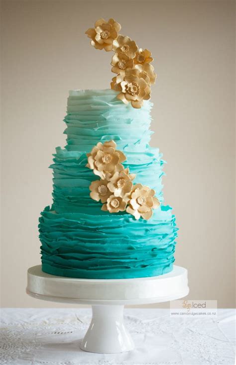 Theme Wedding Cakes Part 4 Teal Cake Aqua Cake Big