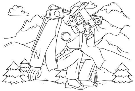 Titan Cameraman Coloring Pages Free Printable Coloring Pages