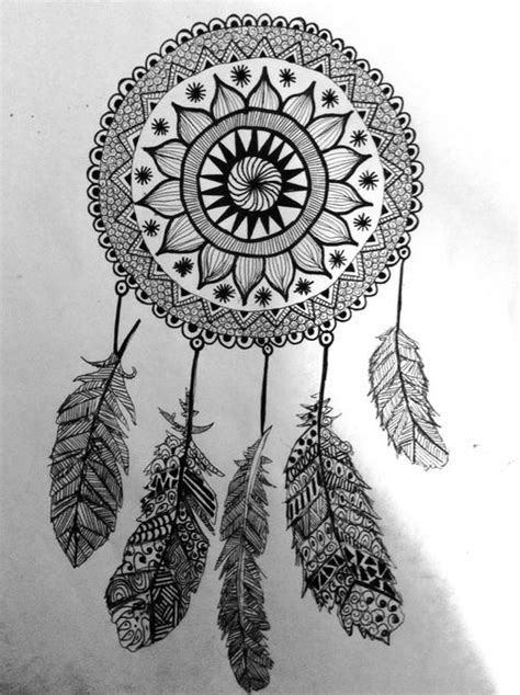 Black, browns, gold and white on renaissance bijou tile: zentangle notebook step by step - Google Search | Dreamcatcher drawing, Dream catcher art ...