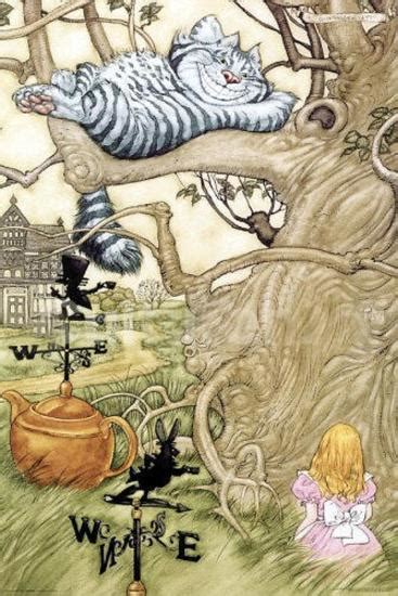 Alice In Wonderland Cheshire Cat Art Print Poster Poster