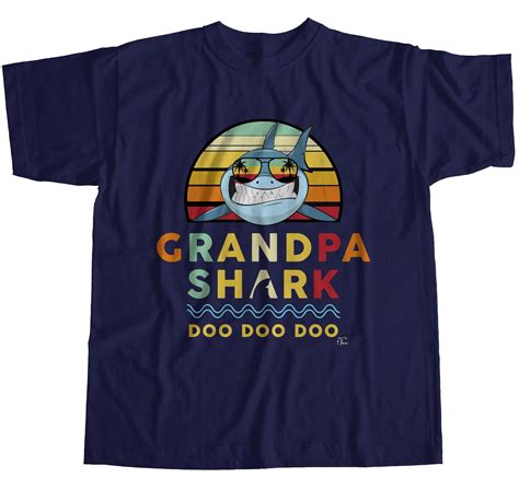 1tee Mens Grandpa Shark T Shirt Ebay
