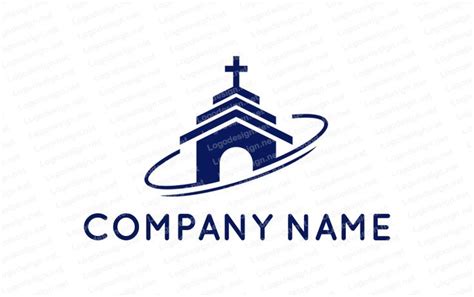 Christian Church With Swoosh Church Logo Church Logo Design Logo