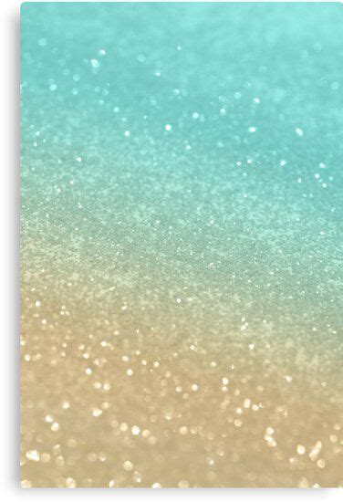Sparkling Gold Aqua Teal Glitter Glam 1 Shiny Decor Canvas Print By