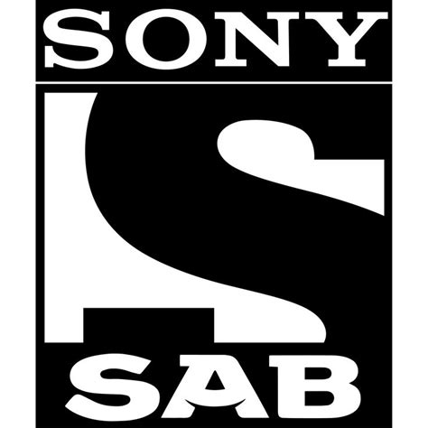 A Black And White Sign With The Words Sony Sab On Its Side
