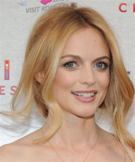 Heather Graham Curly Formal Updo Hairstyle Medium Blonde Copper