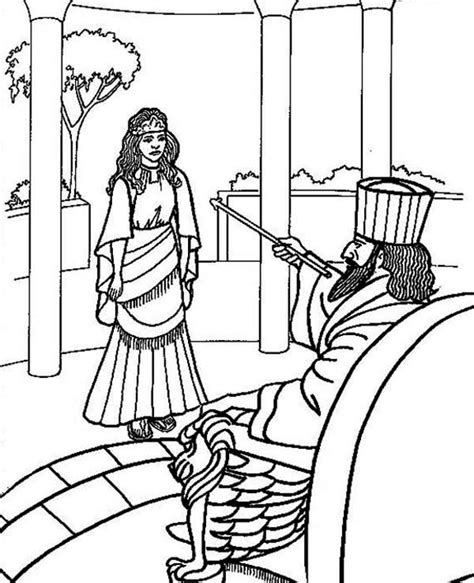 Free q is for queen esther lesson and printables. Queen Esther Coloring Page | Sunday school coloring pages ...