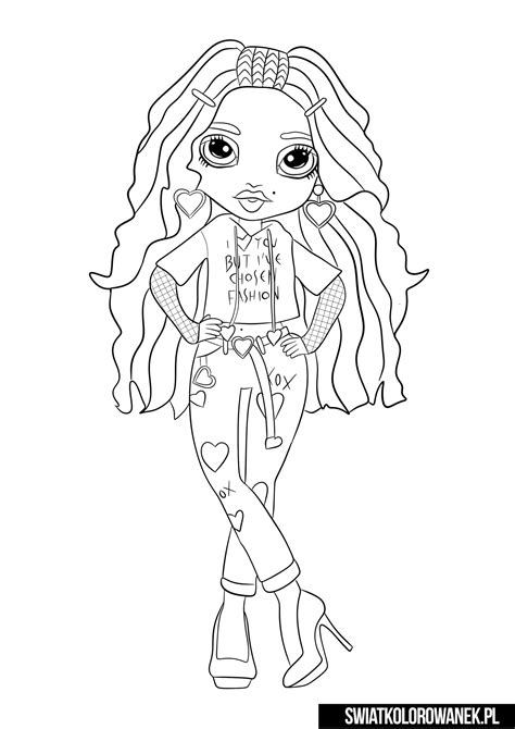 Rainbow High Dolls Free Coloring Pages