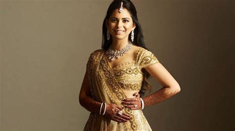 Isha Ambani Designer Bridal Lehenga By Valentino For Reception Vogue