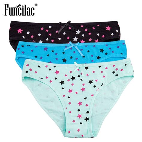 Buy Funcilac Womens Briefs Stars Floral Dot Leopard Print Panties Sexy Lace