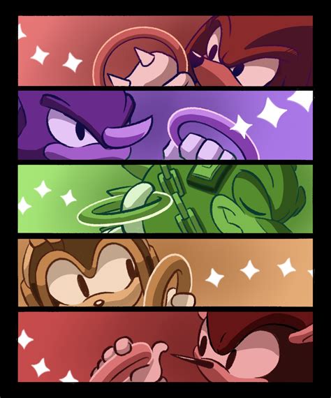 Team Chaotix And Knuckles Sonic The Hedgehog Wallpaper