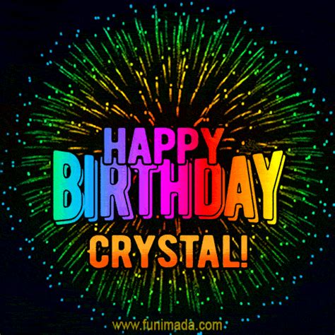 New Bursting With Colors Happy Birthday Crystal  And Video With