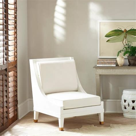 Swoop Arm White Modern Accent Chair 
