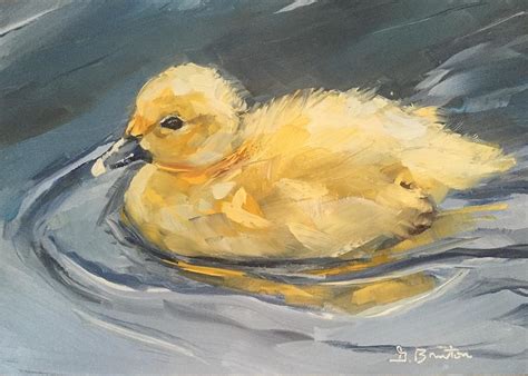 Spring Duckling Painting By Gary Bruton Fine Art America