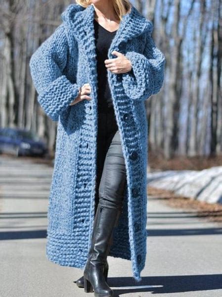 Sysea Women Winter Fashion Warm Hooded Thick Cardigan Coat Casual