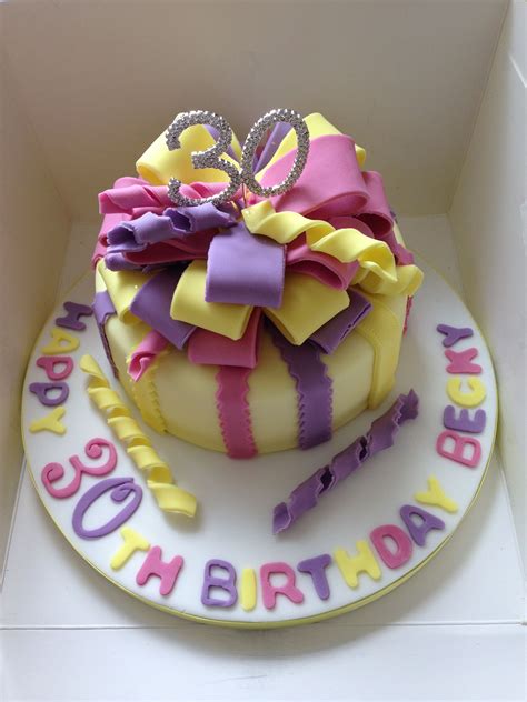 30th Birthday Loopy Bow Cake Amazing Cakes Birhday Cake Bow Cakes
