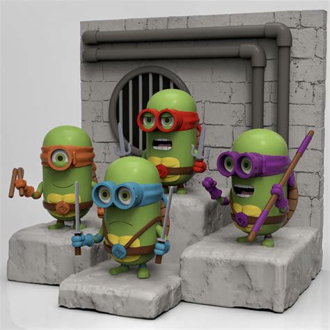 3d File Minion Turtles Tmnt Stl 👹・model To Download And 3d Print・cults