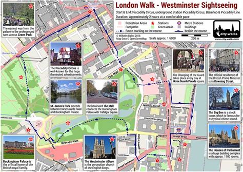 Westminster Sightseeing London Walk Free Pdf Map