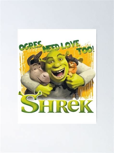Sexy Shrek Shrek Meme Face Shrek Wazowski Poster By Ooskiedesign Redbubble