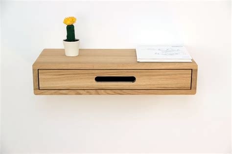 Floating Console Table With Drawer Entryway Organizer Table Etsy