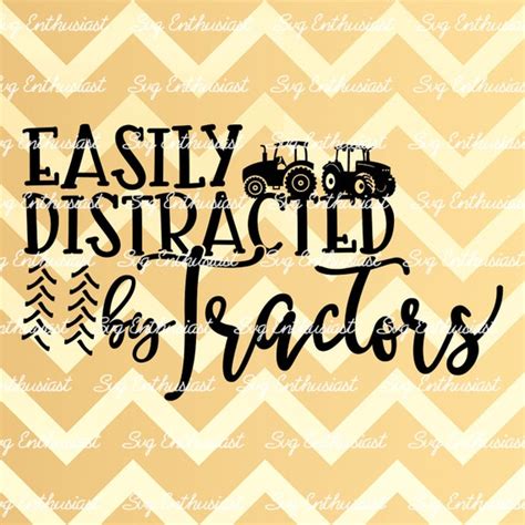 Easily Distracted By Tractors SVG Farm SVG Trucks SVG Iron Etsy