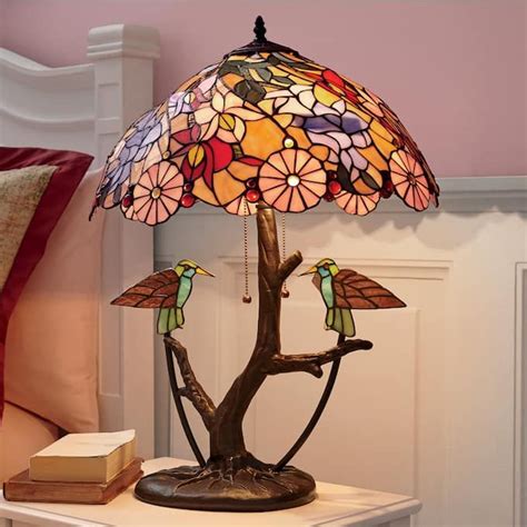stained glass hummingbird table lamp stained glass table lamps stained glass lamp shades
