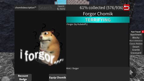 Roblox Ftc How To Get Forgor Chomik Youtube
