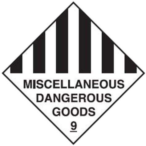 Miscellaneous Dangerous Goods 9 Bonus Printbonus Print