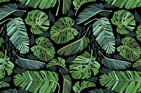 Tropical Leaves Setsgraphicelementseps Vector Pattern Leaf Pattern