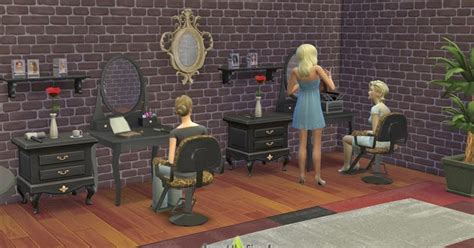 Sims 4 Cc Sims 4 Beauty Salon Salon De Beauté