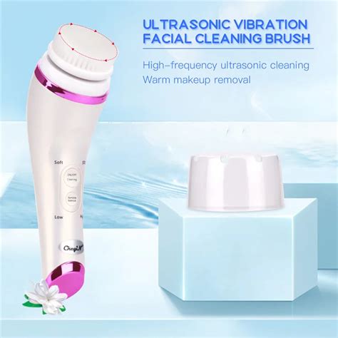ultrasonic electric facial cleansing brush sonic vibration massage skin remove acne blackhead