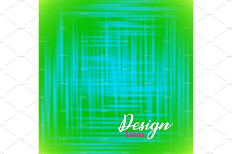 Abstract Green Background With Blue Decorative Illustrations