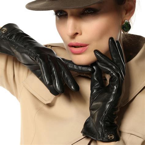 Five Fingers Gloves 2021 Women Wrist Short Slim Genuine Leather Glove Female Fashion Goatskin