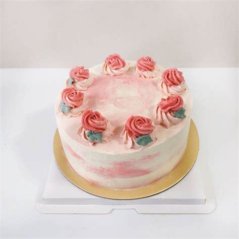 Rosette Pink Swirl Cake Honeypeachsg Bakery