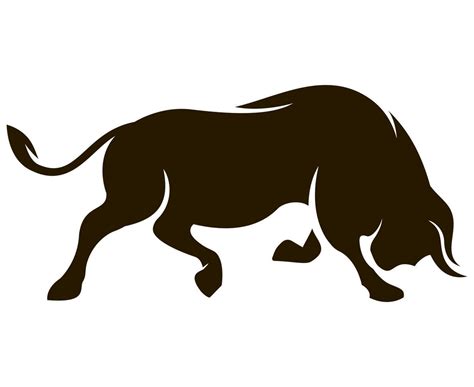 Plantilla De Diseño De Silueta De Logotipo De Toro Bisonte Tauro Búfalo