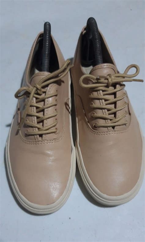 VANS Nude Leather Women S Fashion Footwear Loafers On Carousell