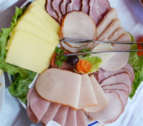 Cold Cuts Plate Stock Photo Image Of Chopped Smoked 40744872