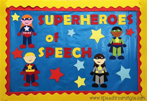 Superhero Bulletin Board Speech Room Style