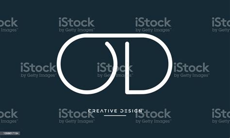 Od Or Do Alphabet Letters Luxury Logo Vector Design Stock Illustration