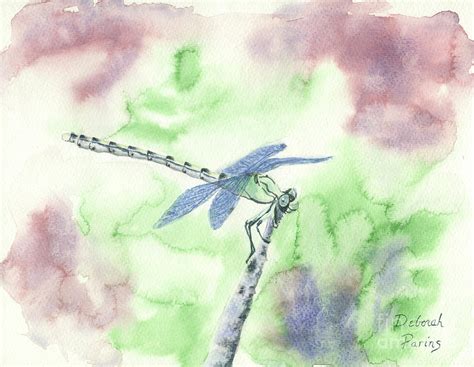 Blue Dragonfly Painting By Dparins Zich Fine Art America