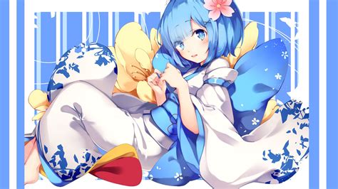 Hintergrundbilder Illustration Anime M Dchen Blaue Haare Blaue Augen Kurzes Haar