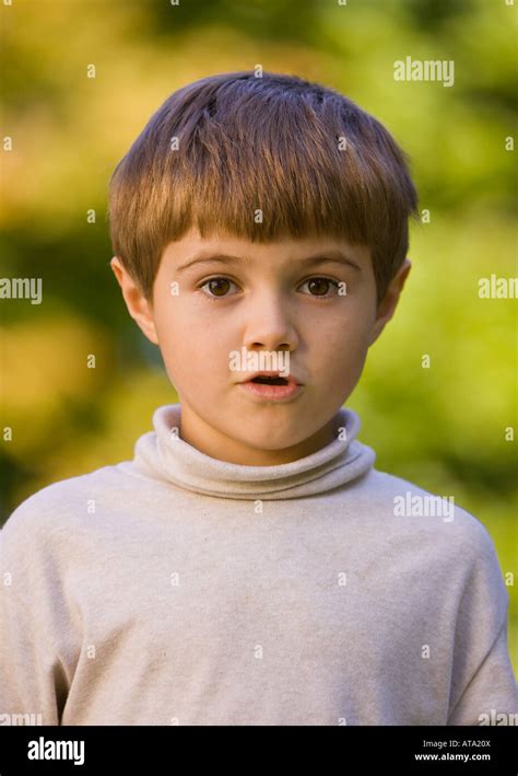 New York Usa Autistic Boy Age 6 Talking Model Released Stock Photo