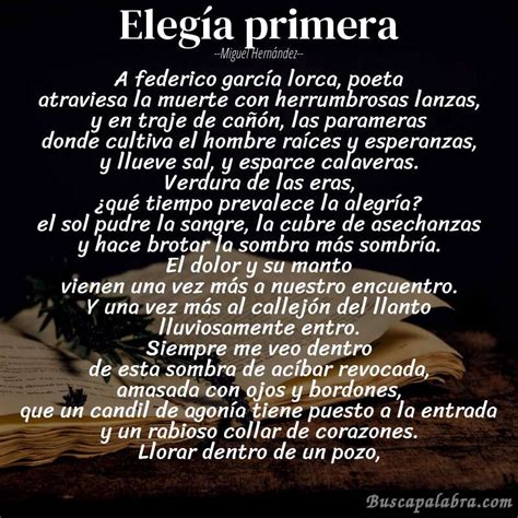 Poema Elegía Primera De Miguel Hernández Análisis Del Poema