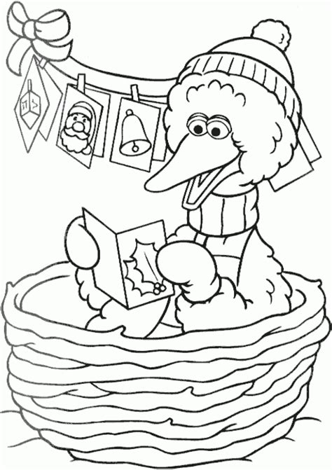 You can use these free big bird sesame street coloring pages for your websites, documents or presentations. christmas big bird coloring page - coloring.com