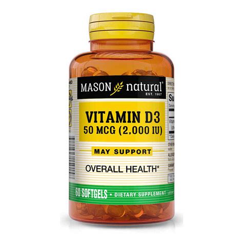 You can buy pure vitamin d3 supplements as well as multivitamins with vitamin d3 in them. Mason Vitamins D3 mcg (2,000) IU - 60 softgels at ...