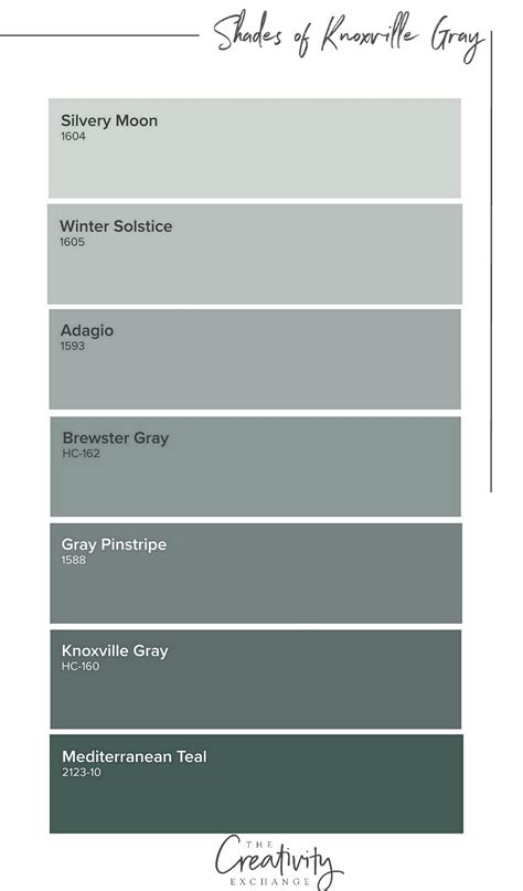Benjamin Moore Gray Color Chart