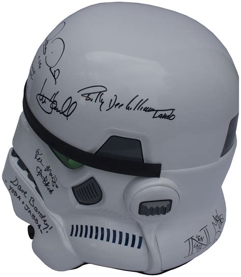 Lot Detail Star Wars Cast Signed Stormtrooper Helmet Signed By All