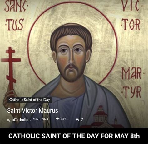 Tor Mar Catholic Saint Of The Day Saint Victor Maurus Py Ucatholic Mav8