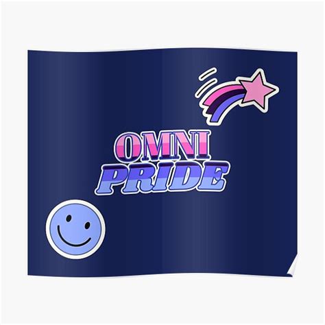 Omni Pride Shooting Star Smiley Face Omni Pride Flag Cute Omni Pride