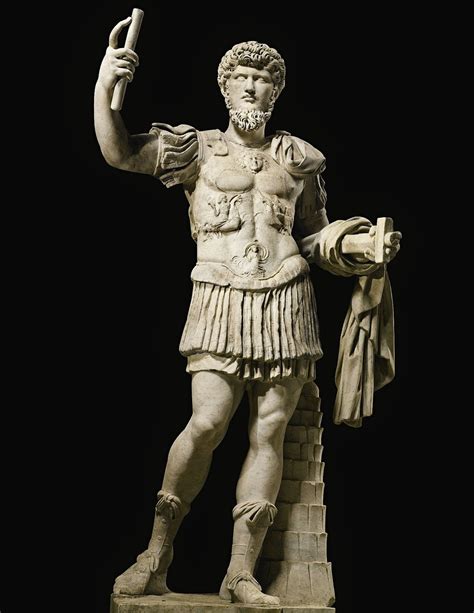 Hadrian A Monumental Marble Figure Of An Emperor Roman Imperial Mid